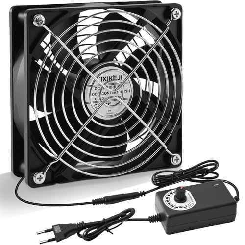 Joycabin 120mm Gehäuselüfter, 12V Lüfter, Computer Lüfter mit Geschwindigkeitskontrolle, PC Lüfters AC 220V - 240V, 2800 RPM Bürstenlos Kühlung lüfter für PC Laptop TV Router Chassis Cabinet Server