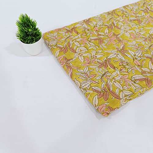 Luxurious 3 Yard Indian Floral Print Cotton Fabric - 100% Soft Natural Dyes for Sewing, Dressmaking & Crafting 3 Luxurious 3 Yard Indian Floral Print Cotton Fabric - 100% Soft Natural Dyes for Sewing, Dressmaking & Crafting - Image 2