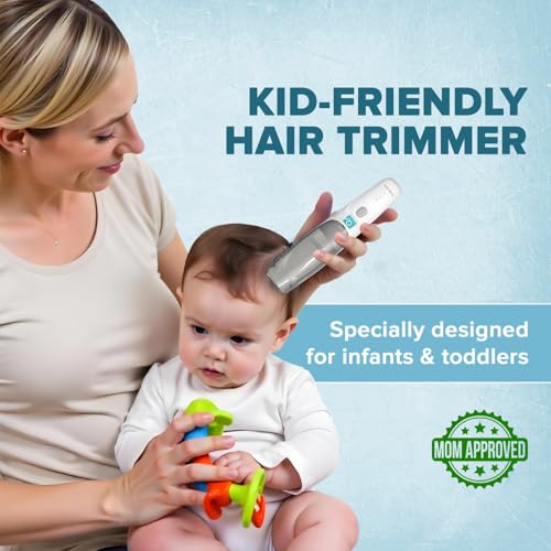 Image of Q DEVICES Baby Hair Trimmer - Quiet, Safe, & Waterproof Electric Trimmer for Kids & Infants