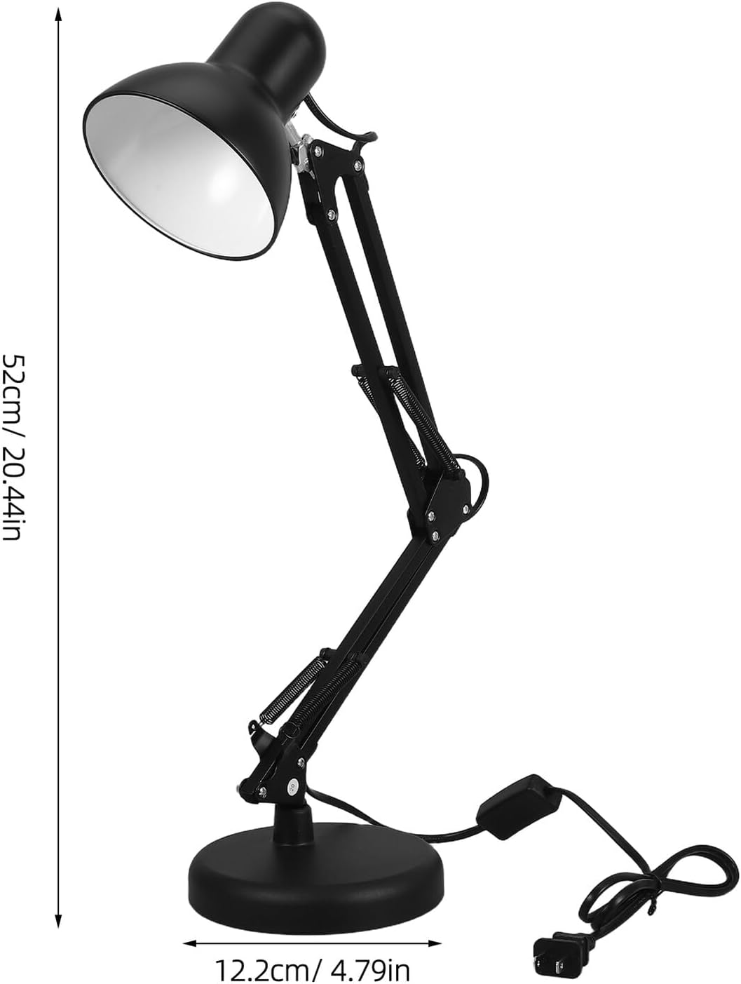 Kisangel Foldable Desk Lamp with Adjustable Brightness for Students and Eye-Caring Light for Reading Writing and Screen Use Compact Portable Design with Base and Clip for Home Office and