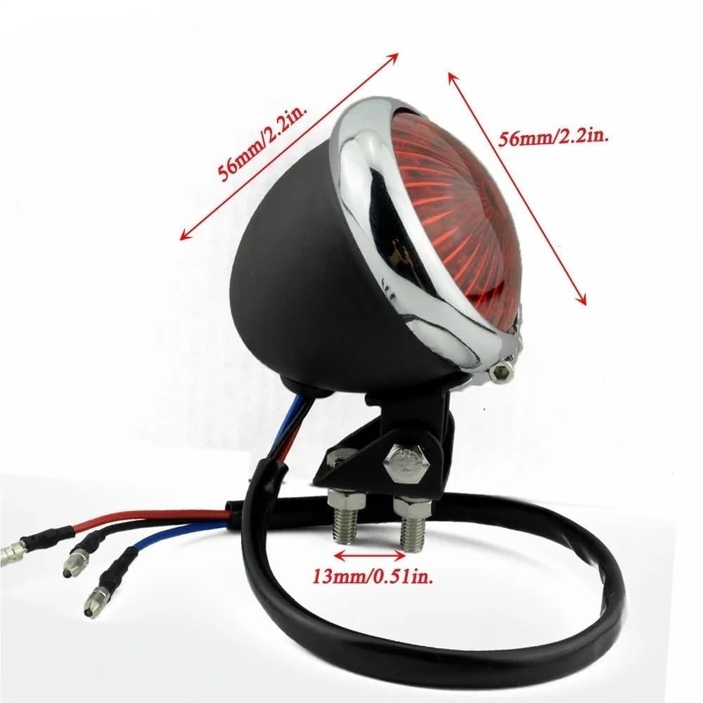 Phare moto Feu arrière de frein Led pour motos, petit feu rond, Stop, pièces modifiées, indicateur lumineux, 12v