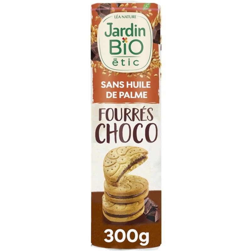 Jardin Bio Étic - Délicieux biscuits fourrés au chocolat bio de 300g pour une pause gourmande et responsable - Alimentation bio. - Lot De 4 - Vendu Par Lot