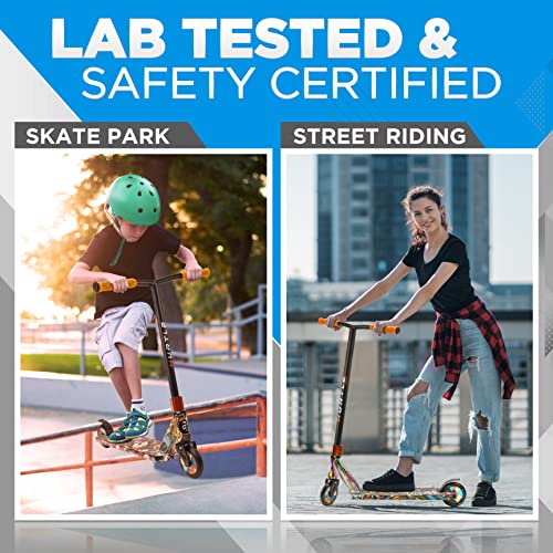 Hurtle HURTUN27 Lightweight Kick Stunt Scooter - Lab Tested Safety Certified Street Freestyle Trick Scooter thumb #6