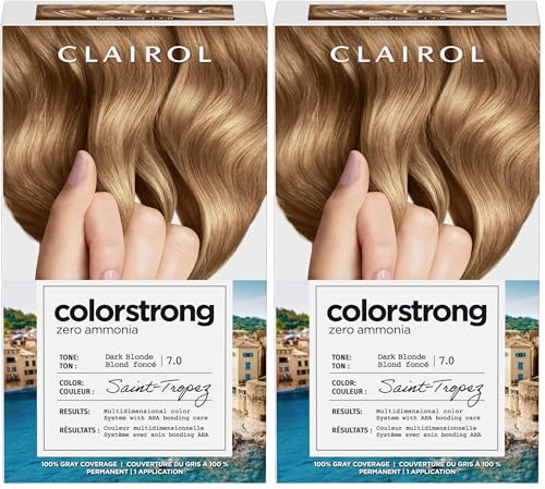 Image of Clairol Colour Strong Permanent Hair Dye - 7.0 Dark Blonde (Pack of 2)