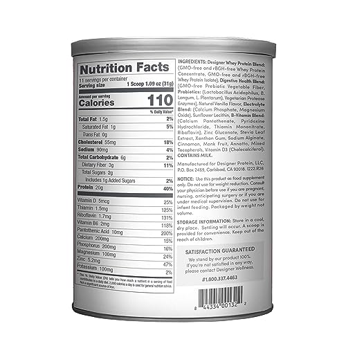 Designer Protein 1020W132 Designer Wellness Designer Whey Natural 100% Whey Protein Powder thumb #1