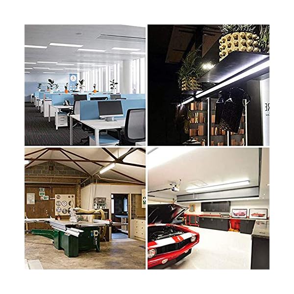 LED Röhre Garage Lampe 30W 60cm Schattenlos Licht Kaltweiß LED Werkstattlampe Garagenleuchte Beleuchtung für Garage… – Bild 7