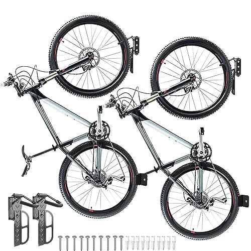 Fahrrad Wandhalterung Garage Vertikal, Fahrrad Halterungen für Die Wand, 2 Stück Fahrradständer Hinterrad, Fahrrad Halterungen Wand Vertikal, Fahrrad Halterungen Wand Mountainbike