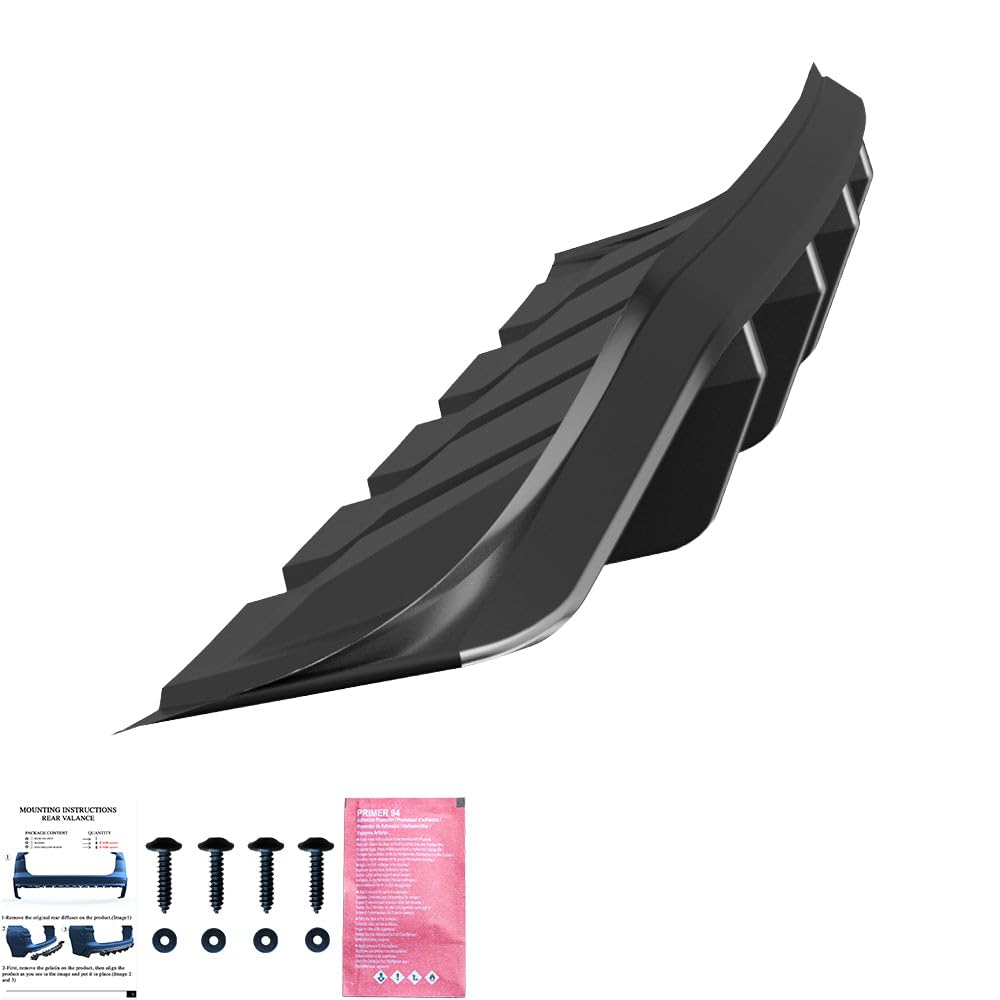 Oneway Jupe de pare-chocs arrière (Diffuseur) compatible avec Volkswagen Tayron (R41) 2024- - Noir brillant