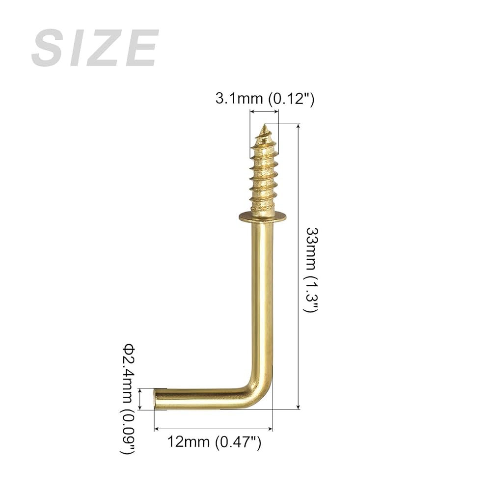 イタリア製　フック Amazon | METALLIXITY L字型フック (33mm/1.3インチ) 50個 天井