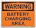 Vestil SI-W-68-B-AC-130 Battery Charging Area Warning Sign, Aluminum Composite, 0.130" Overall Size, 12.5" W x 9.5" H
