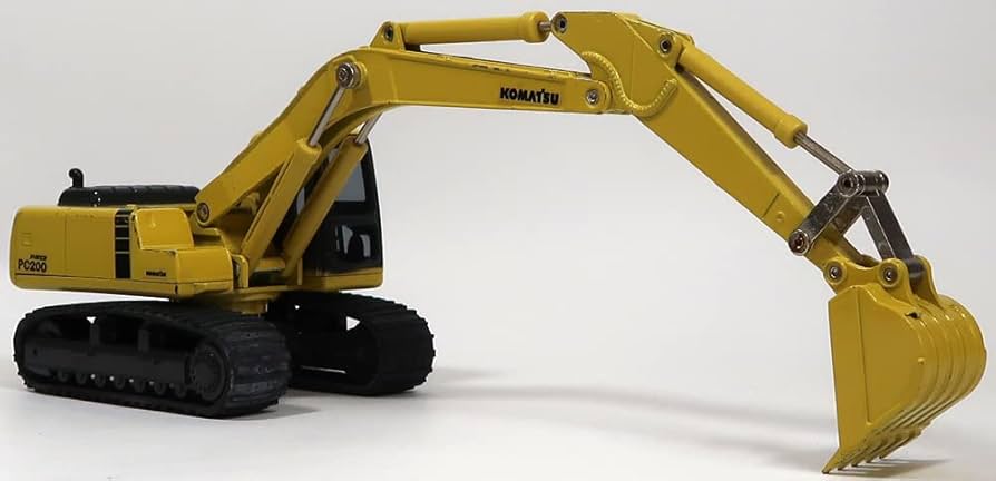 KOMATSU PC200 ミニチュア重機 1/43 1/43 Komatsu PC200-8MO Hydraulic Excavator with Metal Track