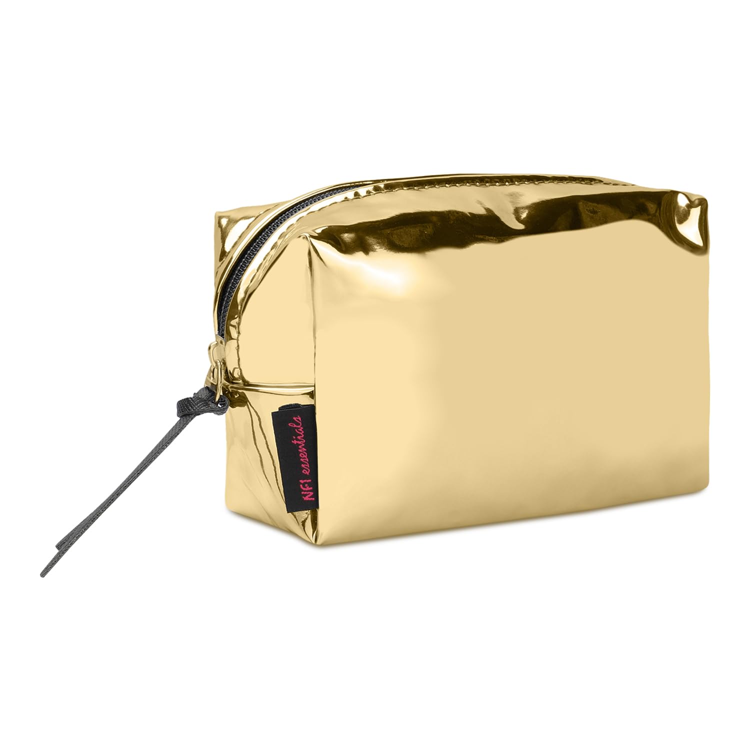 NFI essentials Metallic Glossy Makeup Pouch Jewellery Pouch Vanity Case Travel Organiser Stationery Pencil Case Make up Storage Accessories Bag-image-19