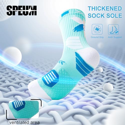Basketball Socks for Men,Performance Cushioned Men's Athletic Crew Socks with Arch Compression for Basketball Sports4