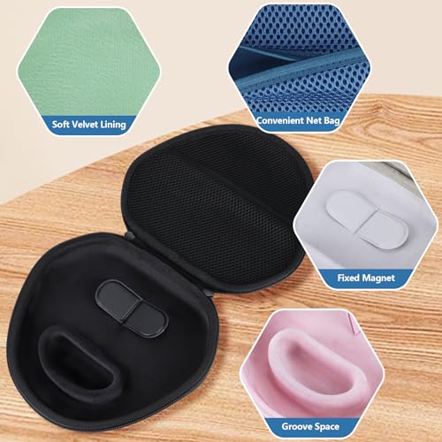 Étui AirPods Max bleu clair avec coque rigide EVA et zip étanche - 4