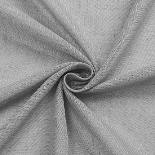 Central Park Silver Gray Solid Waterfall Valance Curtain Panel Linen Blend Semi Sheer Rod Pocket Kitchen Curtain With Tassel Accessories For Living And Bedroom Window Treatment Drape thumb #3