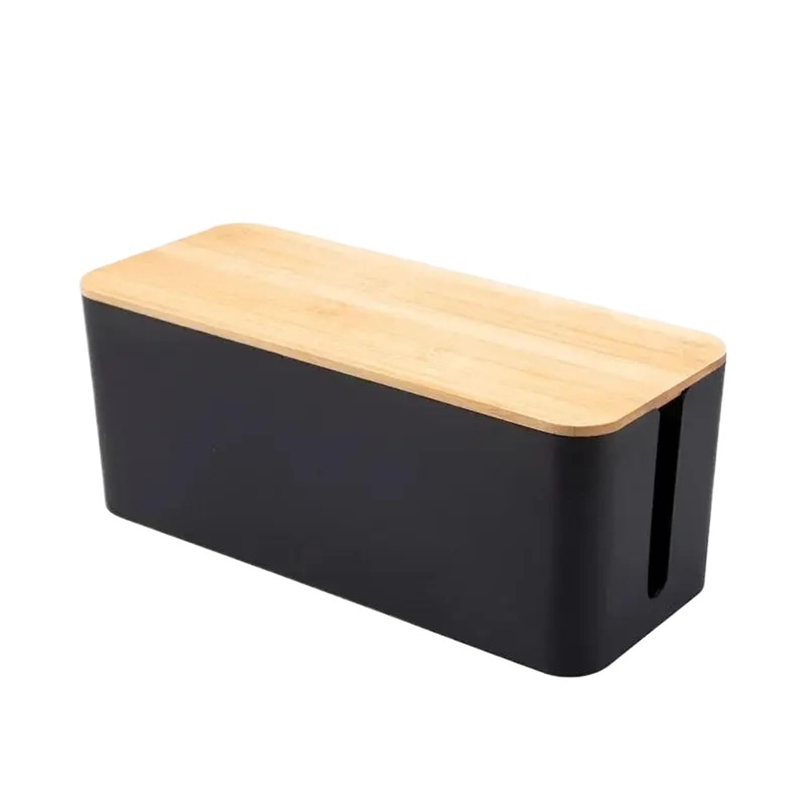 Kabelmanagement-Box, Kabelmanagement-Set for Steckdosenleiste for Verstecken von Drähten, Kabel-Organizer-Boxen, for Zuhause und Büro(Black Wooden)