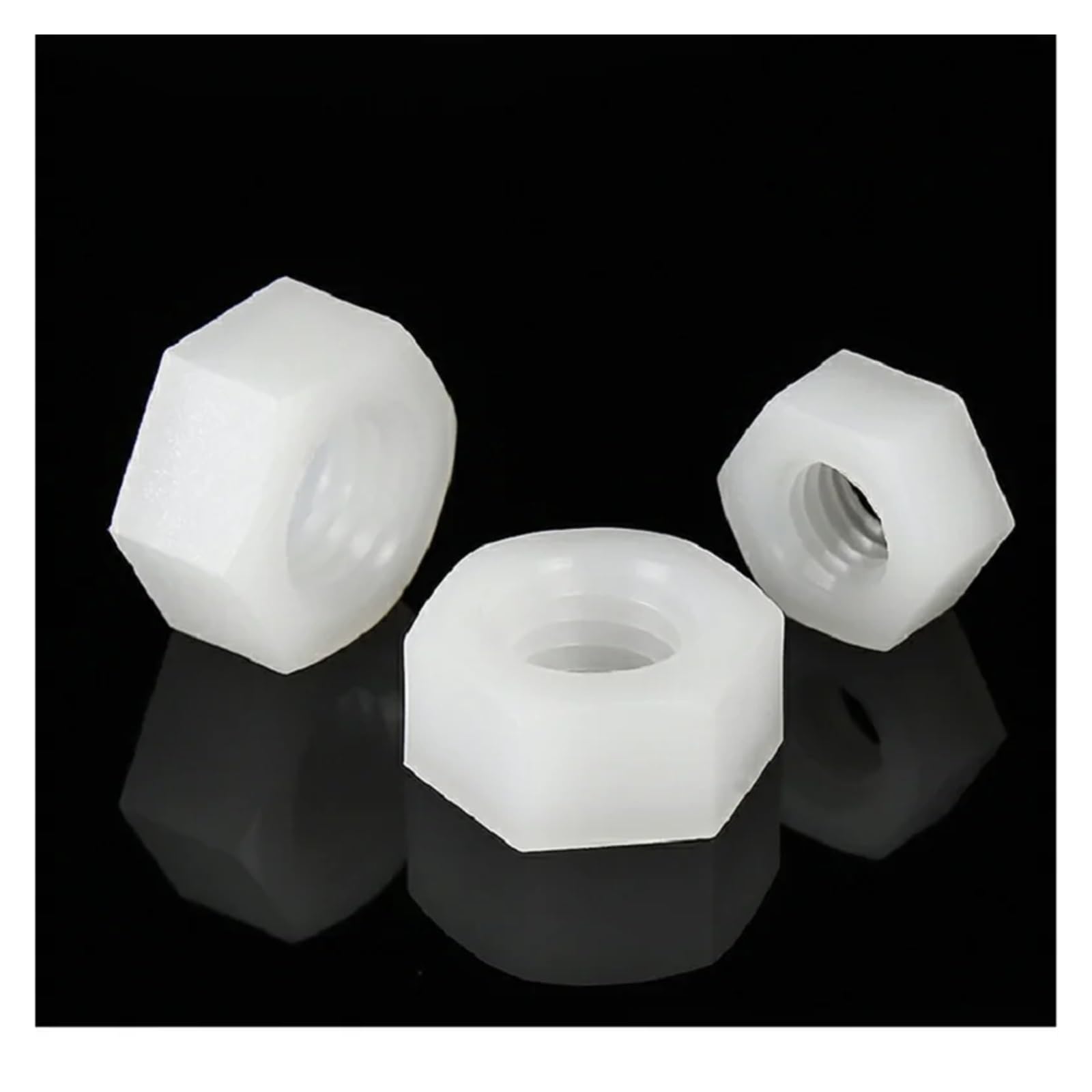 100 Set Combinazione Vite+Dado in Nylon Bianco Testa Tonda Croce Plastica Isolata Croce Bullone Tondo M2 M2.5 M3 M5 M6(M6x30)