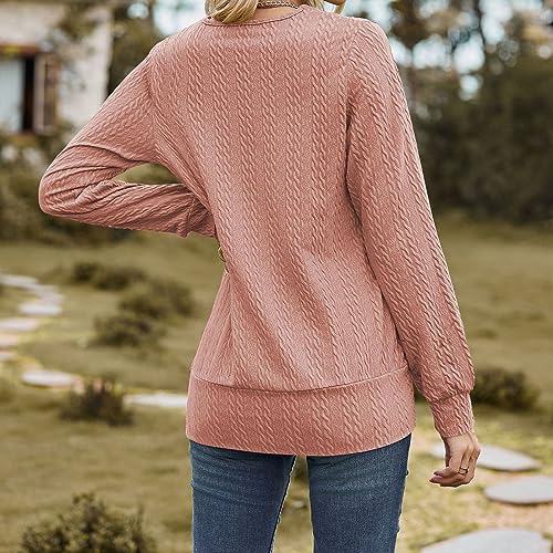 Túnica feminina slim fit manga longa gola quadrada cor sólida crossover solto casual tops elegantes,