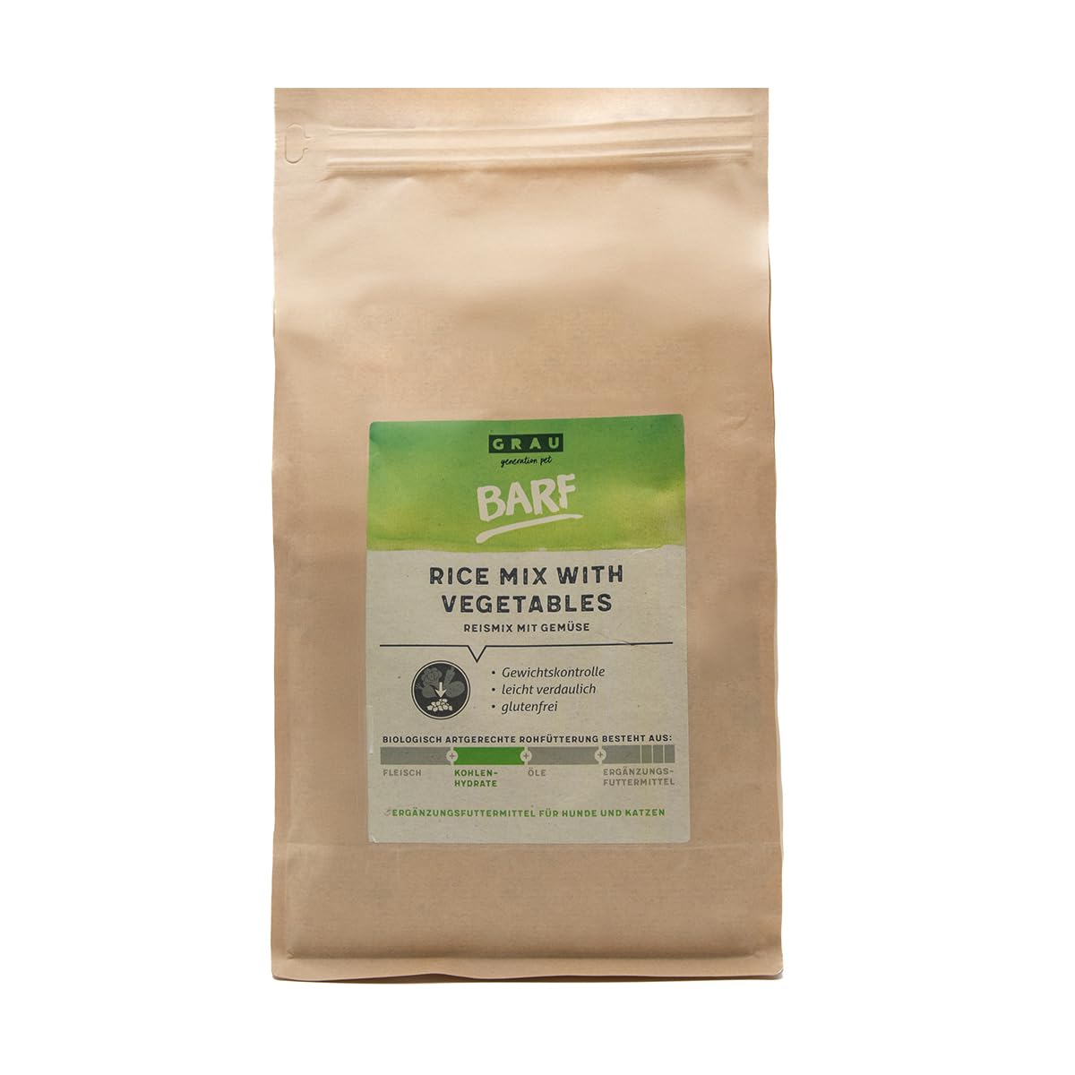 GRAU – das Original – Reismix mit Gemüse für Hunde - Exc SDC Premium Mix Reismix, 1er Pack (1 x 1,5 kg), Ergänzungsfuttermittel für Hunde