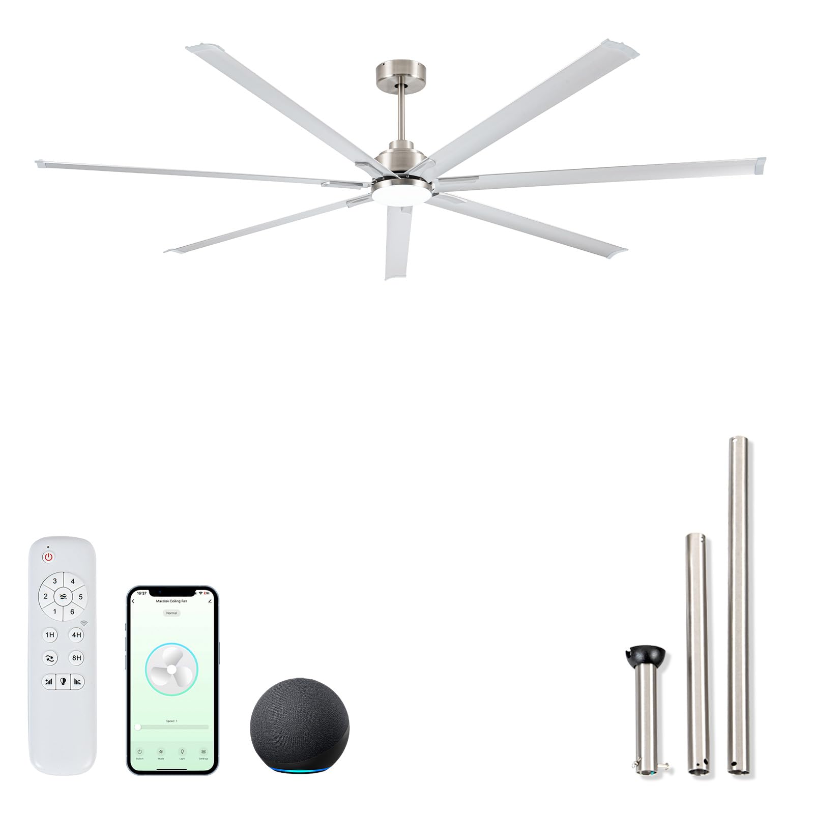 Minislak 96 Inch Smart Ceiling Fan with Light