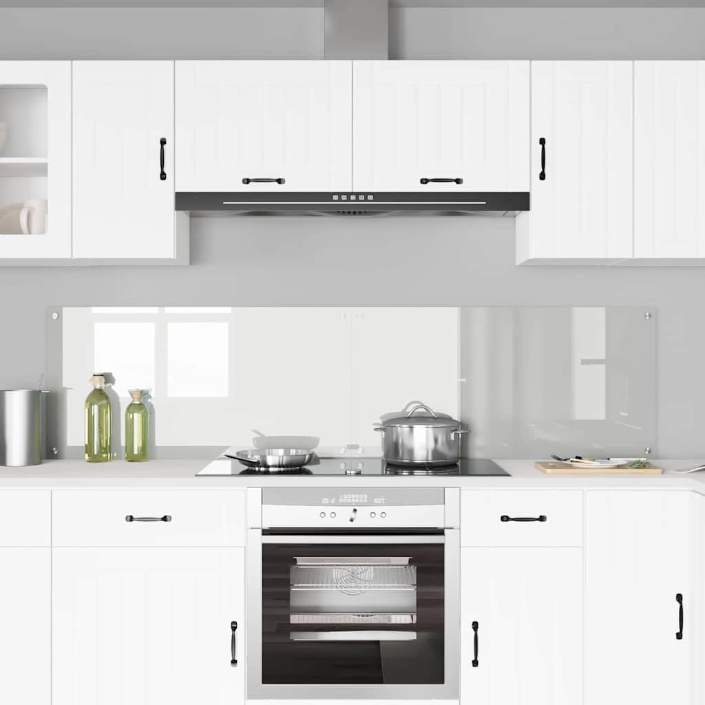 Solivagant Küchenrückwand 2 pcs Transparent 100 x 50 cm Gehärtetes Glas, Küche Esszimmer,Küchenhelfer -utensilien, 22 kg-3415540
