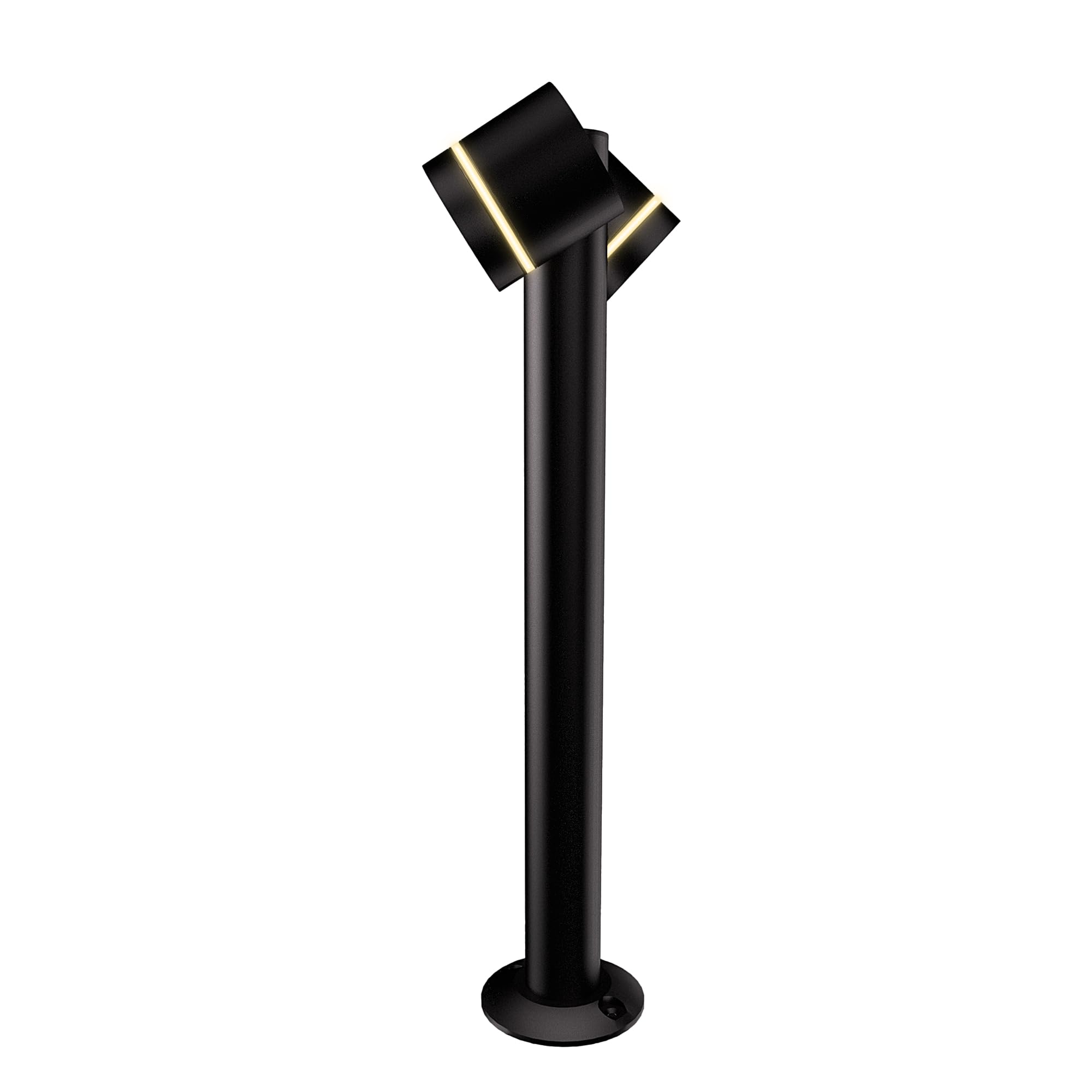 SSC-LUXon ULICA Outdoor Standleuchte mit 2x LED Lampen warmweiß GX53 5W - Pollerlampe schwarz matt IP54 schwenkbares Licht 230V
