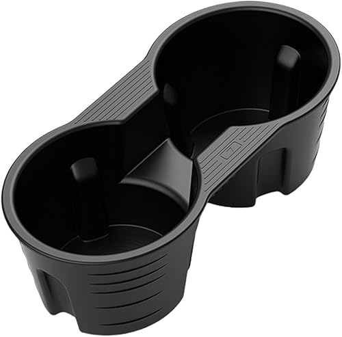 Inserto de silicona para portavasos de coche - negro - auto - portavasos - silicona y plástico - 7.244 in x 3.346 in