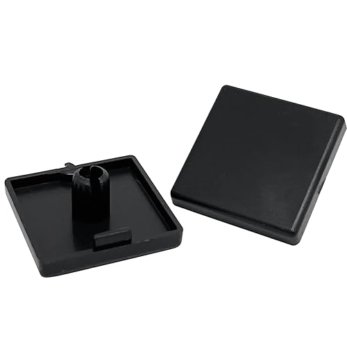 Tapa de perfil de aluminio estándar europeo 2020, accesorios de perfil de aluminio con ranura en T de plástico negro (50 unidades)