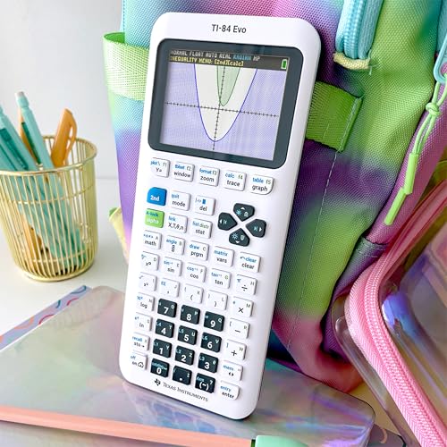 Image of Texas Instruments TI-84 Evo Graphing Calculator | Intuitive Icon-based Homescreen, USB-C Charging, Python Programming, Faster Performance, Bigger Graphs than TI-84 Plus CE