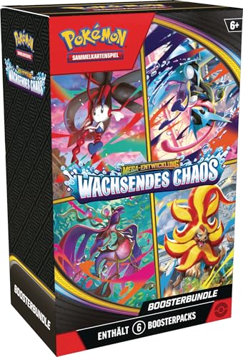 Pokémon-Sammelkartenspiel: Boosterbundle Mega-Entwicklung Wachsendes Chaos (6 Boosterpacks)