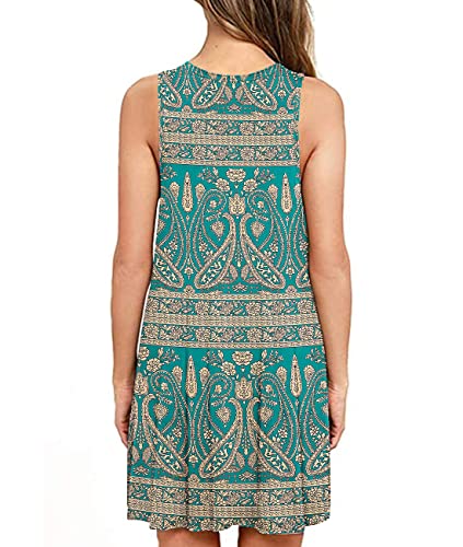Image of Summer Dresses for Women Casual Sleeveless Swing Sundress with Pockets