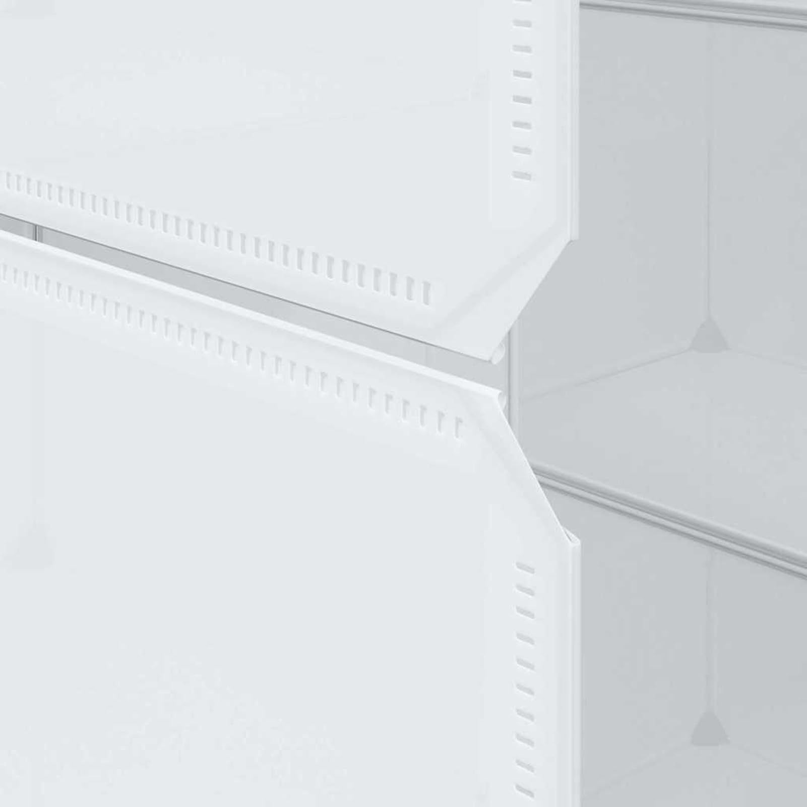Homgoday Armario portátil, Guardarropa Combinado, Organizador de Almacenamiento Modular Armario Modular con 9 Compartimentos Blanco 37x115x150 cm