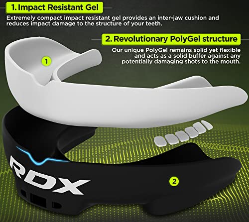 Image of RDX Mouth Guard for Boxing MMA Kickboxing Muay Thai Judo Karate - Adult Gum Shield Mouthpiece Jaw Protector with Storage Case, Martial Arts Football Lacrosse Hockey Contact Sports - Above 12 Years Age