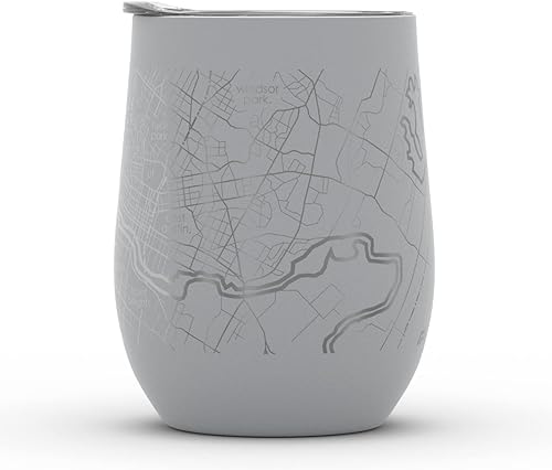 Vista 1094 de Well Told Lexington Kentucky Map - Vaso de vino aislado con grabado de mapa de Kentucky, taza de acero inoxidable grabada (12 onzas, verde domingo)