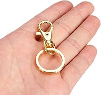 Vista 4 de Juego de 5 llaveros planos para mujer, cierres giratorios de metal a presión, clip de resorte, cierre de langosta para llaves, cordones de joyería