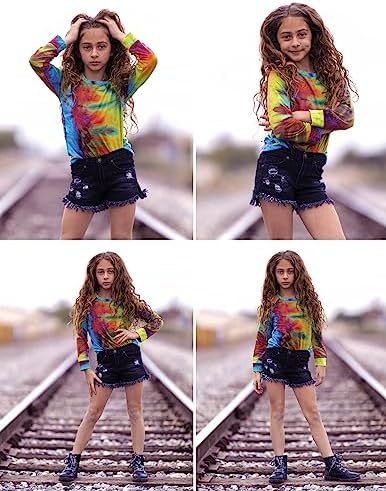 Arshiner Girls Casual Tie Dye Crewneck Long Sleeve Loose Sweatshirt for 4-12 Years 5 51DjaU6O6GL. AC