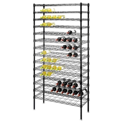 Soporte para botellas SI 14 pulg x 36 pulg x 86 pulg Negro miniatura 2