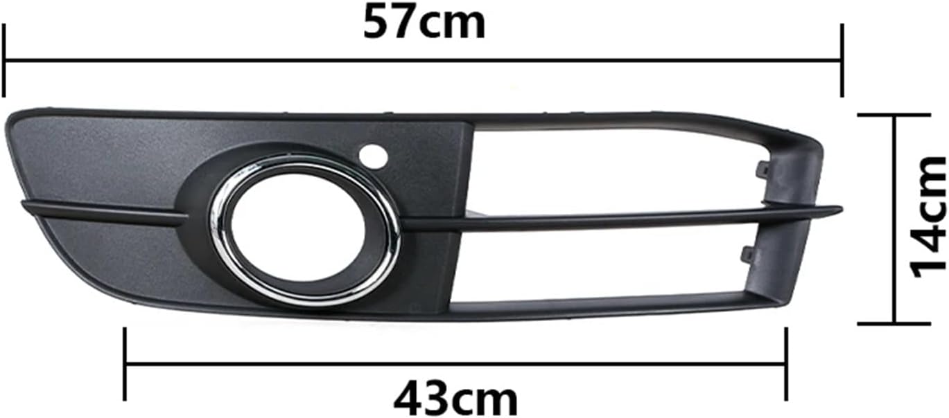 Compatible For Audi A6 S6 Compatible For S-line 2008-2011 Car Front Fog Light Cap Hood Lid Bezel Lamp Frame Cover Foglight Foglamp(Left and Right) (1PC Left)