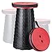 Booxihome Taburete plegable capacidad de carga mejorada 400 libras, taburete plegable ligero más resistente, taburete plegable para interiores y exteriores, senderismo, barbacoa (rojo)