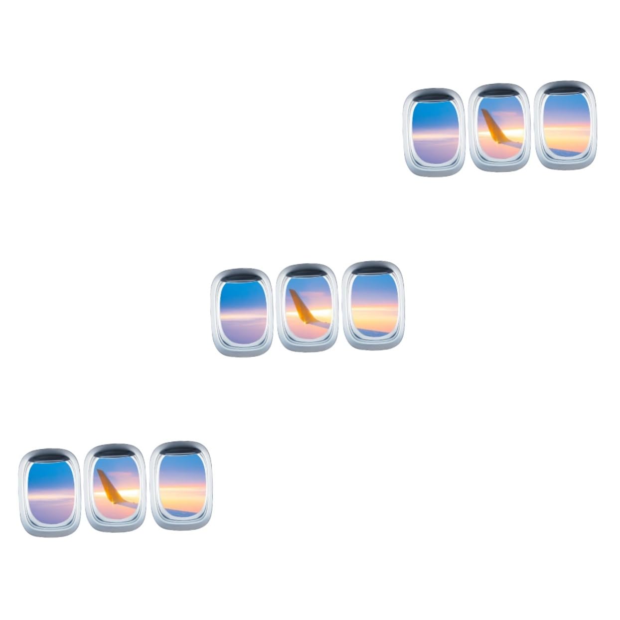 Autocollant mural porthole avion adhésif pour décorer sans abîmer les murs