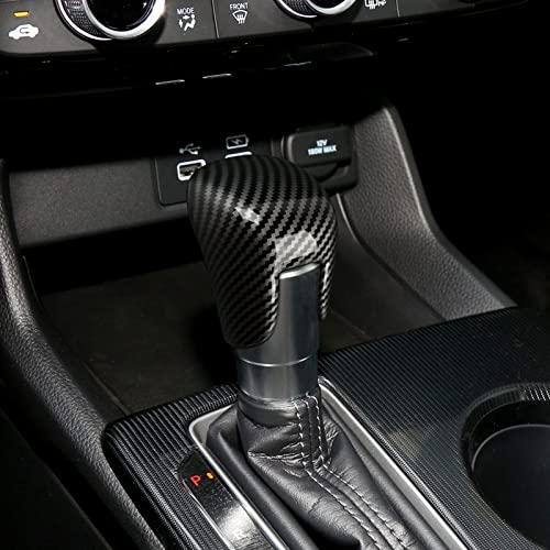 Image of Gear Shift Knob Decals for 2022-2026 Honda Civic /for 2023 2024 Honda CRV HRV /for 2023-2025 Acura Integra Accessories ABS Carbon Fiber Stickers