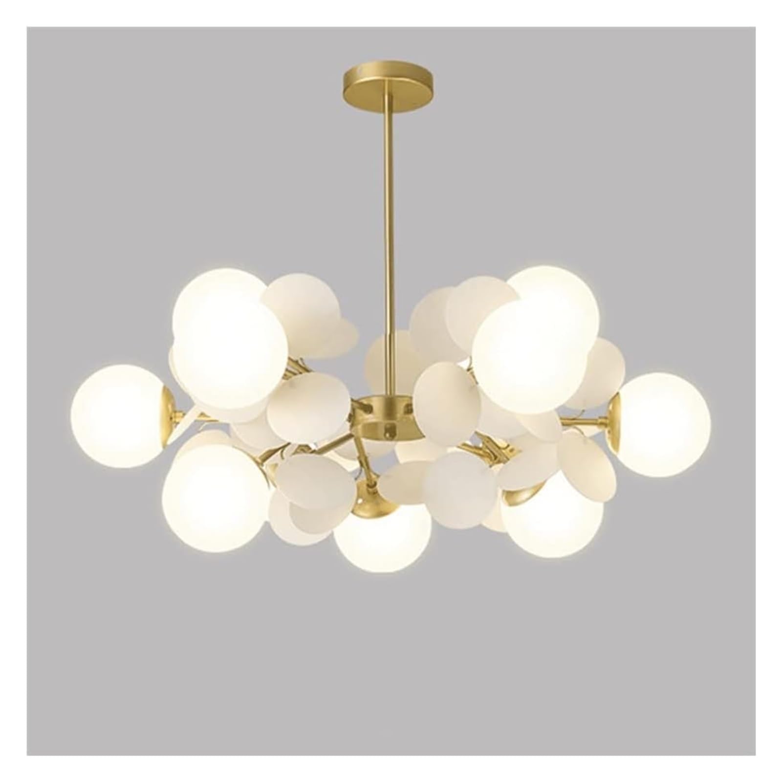 LYMSXAZOU Chandeliers Chandelier Chandelier, G9 Hanging Pendant Lighting, Mid-Century Semi Flush Mount Ceiling Lights Fixtures for Bedroom, Kitchen, Dining Room, Farmhouse -Multicolor(Blanc)