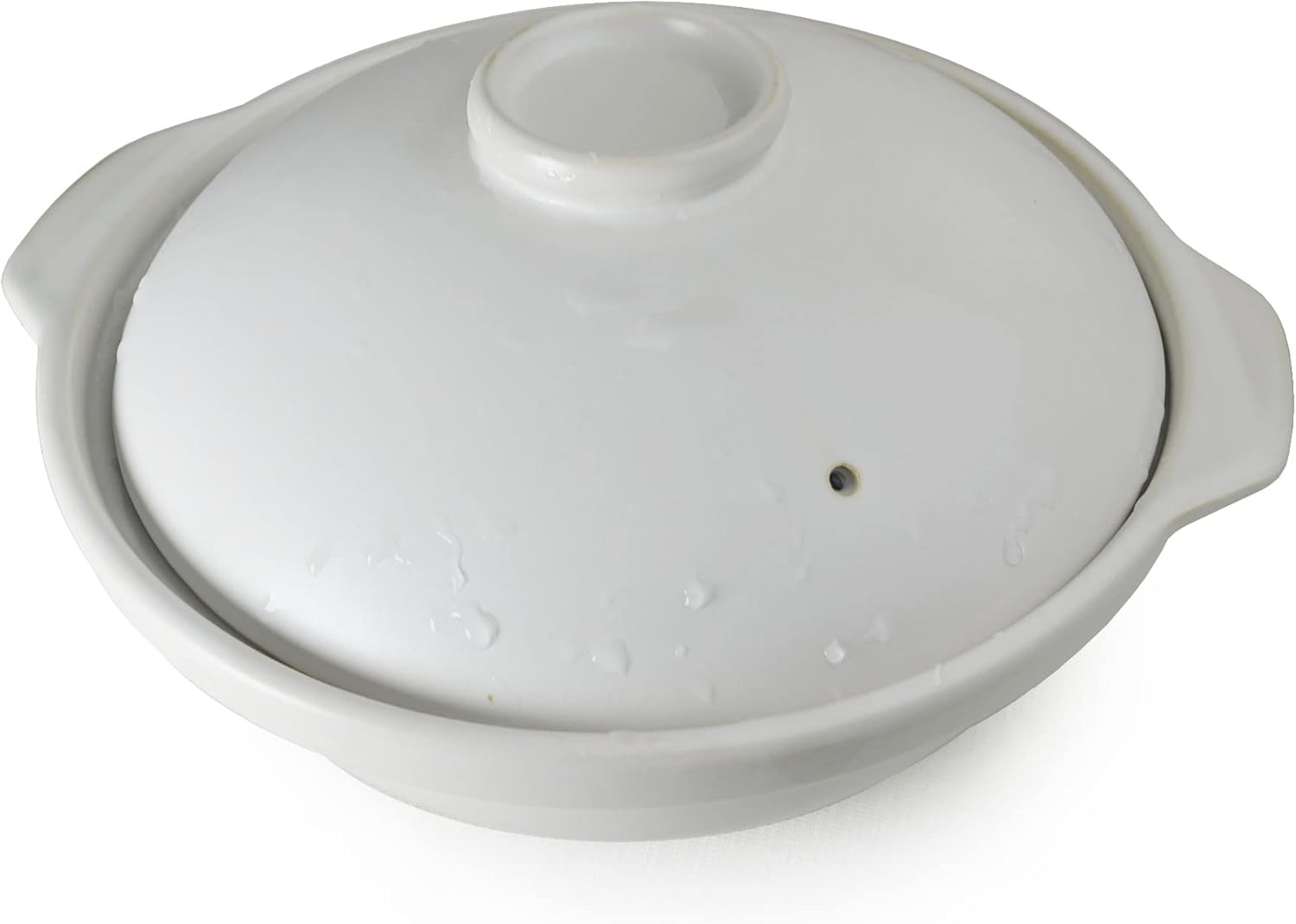 Casserole Clay Pot 50oz Saucepan White Ceramic Dry Bowls Soup Crock 1500ml Heat-resistant Cook (white DR25)