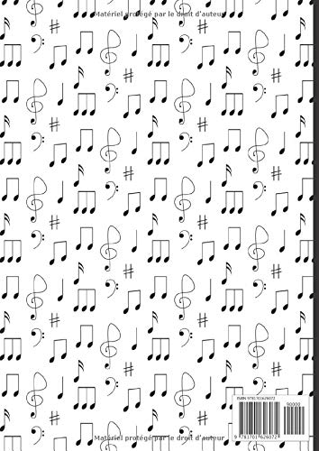 Carnet de Musique: Cahier de musique - Carnet de partitions - Papier manuscrit - 12 portées par page