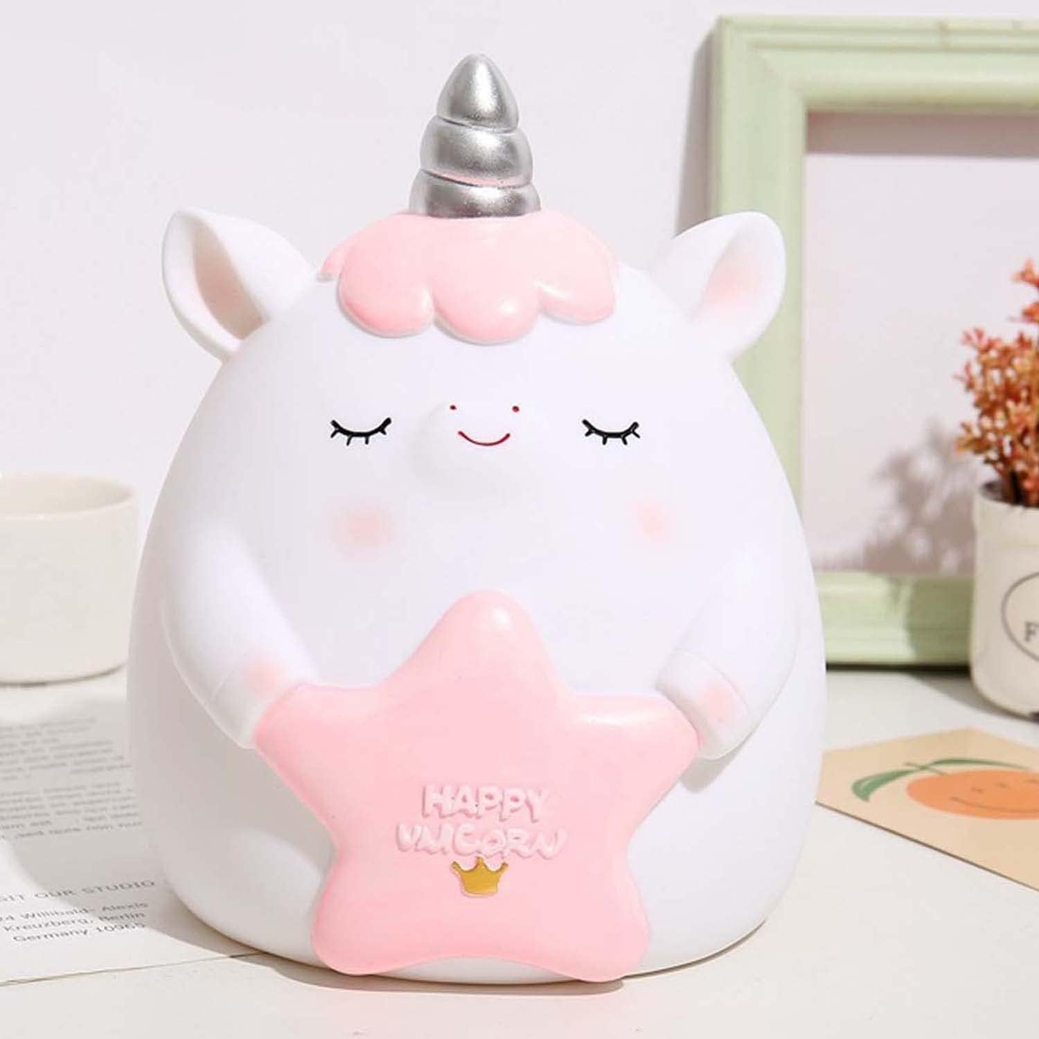 Unicorn Bank, Large Capacity Creative Money Coin Bank, Plastic Shatterproof Money Bank with Opening, Unicorn Toys for Girls Boys Kids Age 3-8, Great Gifts for Birthday