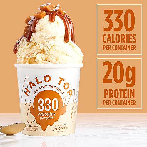 Halo Top Creamery, Sea Salt Caramel, 16 oz (Frozen) Healthy Deficit