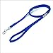 Flat Nylon Lunge Line Dog and Puppy Training Ropes Set with Exquisite Imitation Diamonds for Training Leash, Play, Safety, Camping,Or Backyard(4Ft) (Blue)