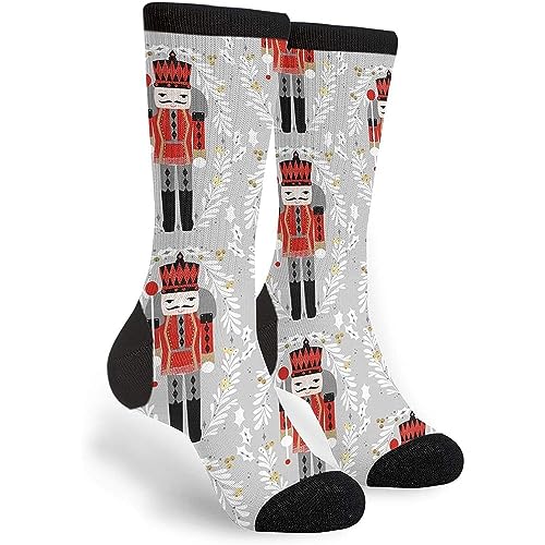 934 Unisex Socken Nussknacker-Weihnachtsschutz Radsport Socken Premium Sneaker Socken Weich Für Freizeit Radfahren Laufen 40Cm