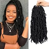 Mclisle Faux Locs Crochet Hair Long Soft Locs 18 Inch 7 Packs Curly Crochet Locs For Butterfly Locs