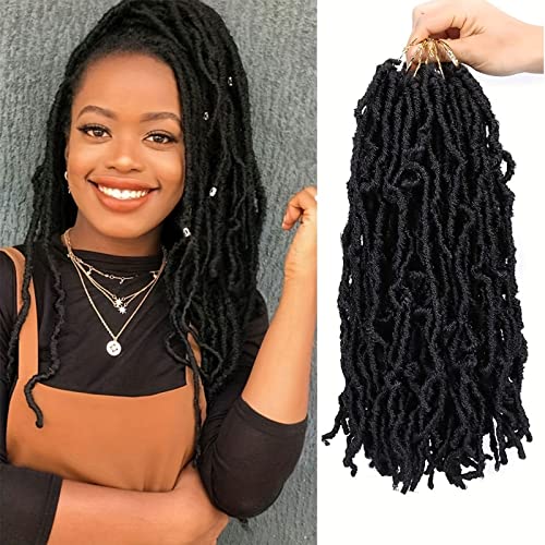 Mclisle Faux Locs Crochet Hair Long Soft Locs 18 Inch 7 Packs Curly Crochet Locs For Butterfly Locs Crochet Hair Goddess Locs Pre Looped Crochet Braids For Women Synthetic #TOP4